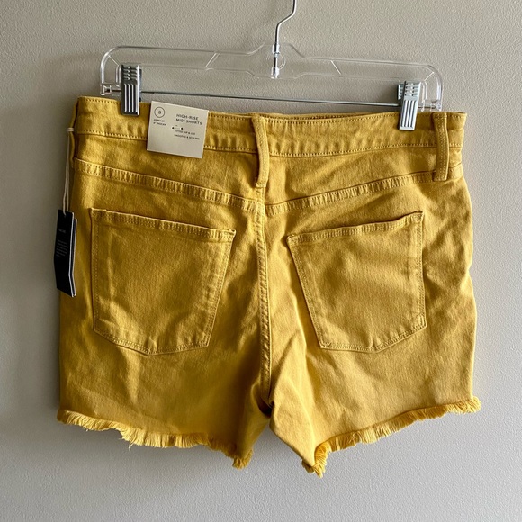 Golden Bronze High-Rise Midi Shorts - Picture 3 of 3